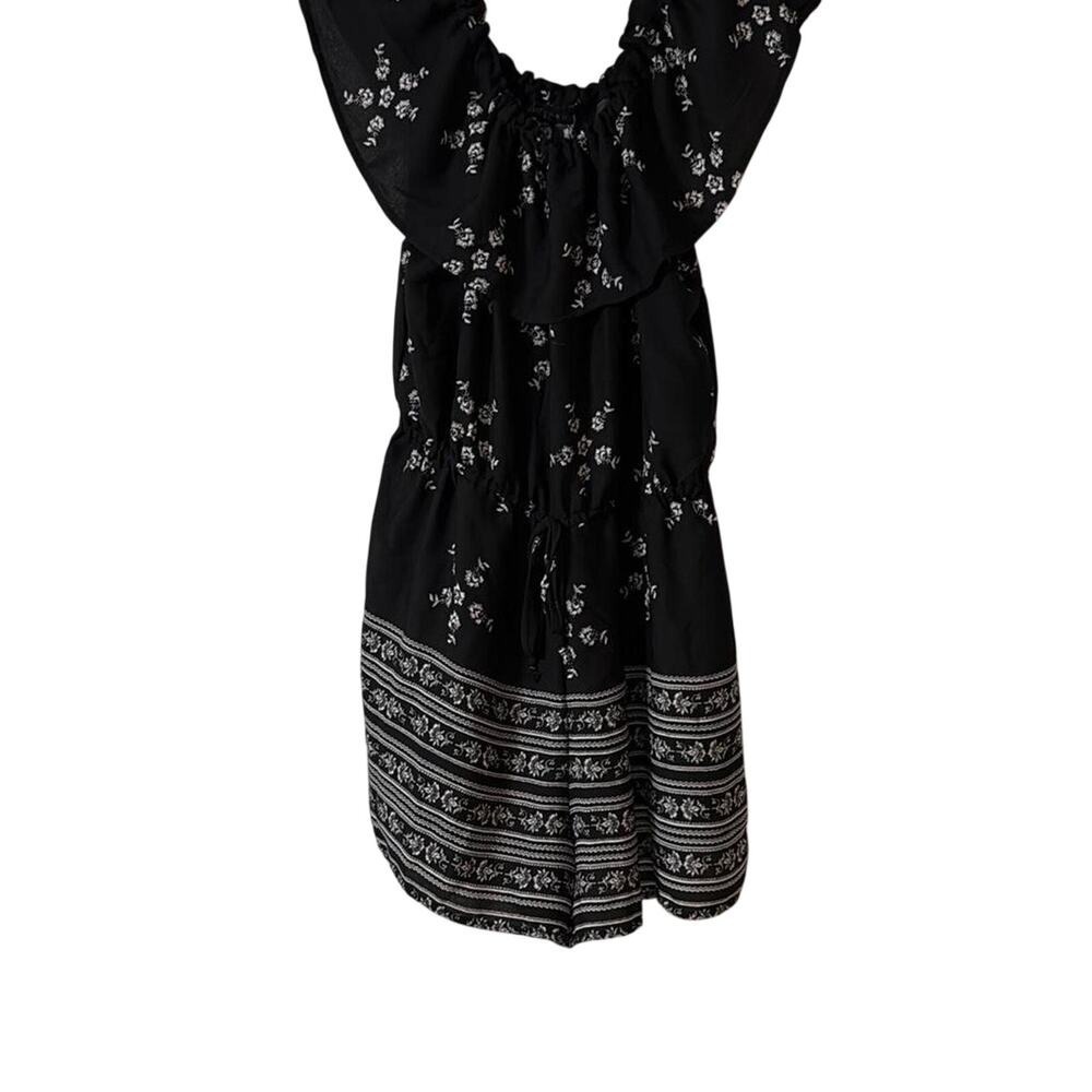 Bebop Be You Be Free Black and white floral print romper Women's Size Large